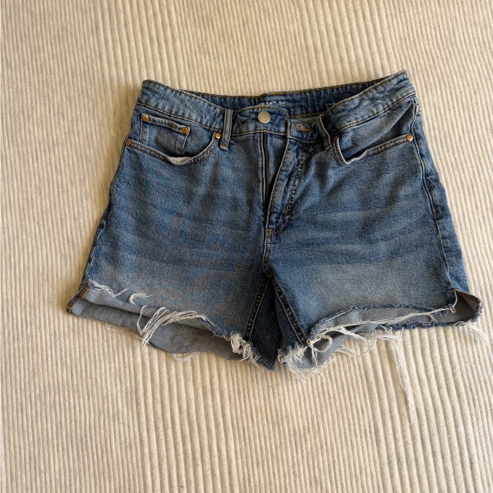 Distressed Blue Denim Women's Jean Shorts